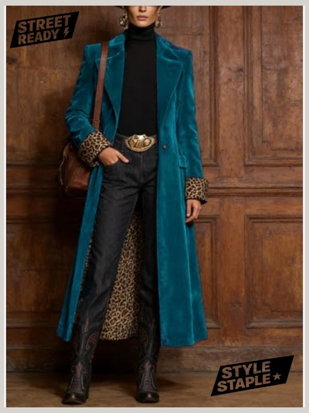 Oversized Velvet Blazer Long Cardigan Coat Open Front Notch Collar - Picture 2 of 6